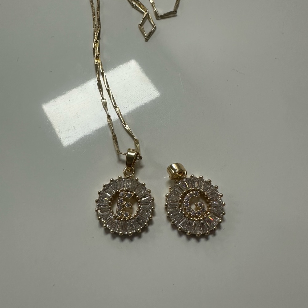Initial Necklaces E,G $30 Each - image 2